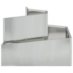 Berkfield Home Metal Planter Galvanised Galvanised Steel Medium Metal Planter in Silver - thumbnail 5
