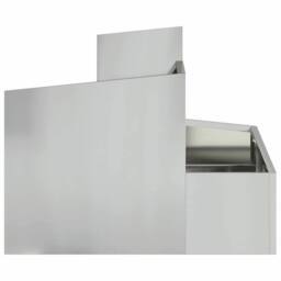 Berkfield Home Metal Planter Galvanised Galvanised Steel Medium Metal Planter in Silver - thumbnail 6
