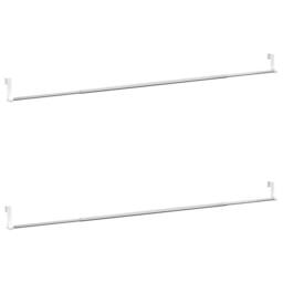 Berkfield Home Curtain Rails 2 pcs White & Silver 90-135 cm Aluminium - thumbnail 2