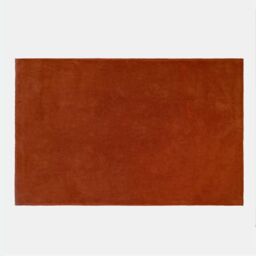 OHS Large Teddy Fleece Throw Blanket in Burnt Orange - Size: 150 cm x 200 cm - thumbnail 2