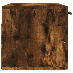 Berkfield Home Wall Cabinet Smoked Oak 80x36.5x35 cm Engineered Wood in Brown - thumbnail 7