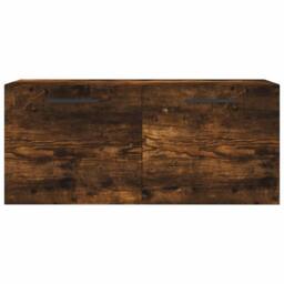 Berkfield Home Wall Cabinet Smoked Oak 80x36.5x35 cm Engineered Wood in Brown - thumbnail 5