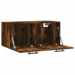 Berkfield Home Wall Cabinet Smoked Oak 80x36.5x35 cm Engineered Wood in Brown - thumbnail 6