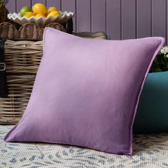 Voyage Maison Alfresco Square Oxford Outdoor Cushion in Purple - Size: 50 cm x 50 cm - image 1