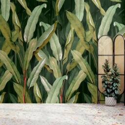 Superfresco Easy Banana Leaf Green Print To Order 3m x 2.8m Mural - thumbnail 1