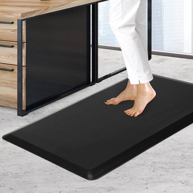 Marlow Anti Fatigue Mat Standing Desk Rug Kitchen Home Office Foam Black - image 1