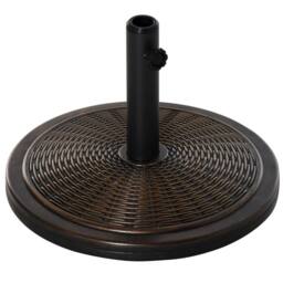 OUTSUNNY 13kg Cement Parasol Base Stand Fits 35mm/38mm/48mm Poles, Black in Brown - thumbnail 2