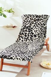 Catherine Lansfield 'Leopard' Cotton Beach Sun Lounger Towel in Natural - thumbnail 1