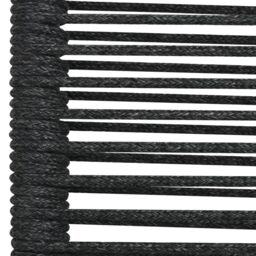 Berkfield Home Garden Chairs 2 pcs Cotton Rope & Steel Black - thumbnail 6