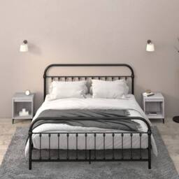 Berkfield Home Bedside Cabinets 2 pcs Grey Sonoma 40x35x50 cm - Size: 40 x 35 x 50 cm - thumbnail 2