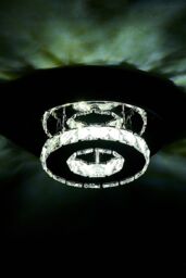 Living and Home Modern Crystal Flush Mount Ceiling Light - thumbnail 7
