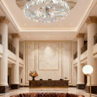 Living and Home Modern Crystal Flush Mount Ceiling Light - thumbnail 2