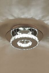 Living and Home Modern Crystal Flush Mount Ceiling Light - thumbnail 8