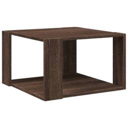 Berkfield Home Decorative Coffee Table Brown Oak 51.5x51.5x30 cm Engineered Wood - thumbnail 3