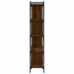 Berkfield Home Bookcase 5-Tier Brown Oak 76x32x158 cm Engineered Wood - Size: 76 x 32 x 158 cm - thumbnail 5