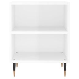 Berkfield Home Bedside Cabinet High Gloss White 40x30x50 cm Engineered Wood - Size: 40 x 30 x 50 cm - thumbnail 4