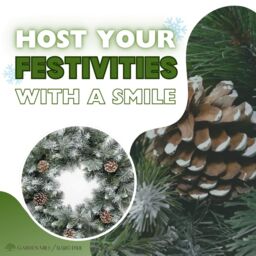 Marco Paul Large Christmas Wreath Snow Flocked With Pinecones Christmas in Green - thumbnail 6