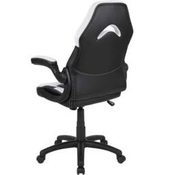 VOGREX White X10 Adjustable Height Padded Racing Gaming Chair - thumbnail 1