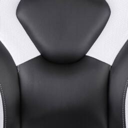 VOGREX White X10 Adjustable Height Padded Racing Gaming Chair - thumbnail 5