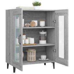 Berkfield Home Sideboard Grey Sonoma 69.5x34x90 cm Engineered Wood - thumbnail 5