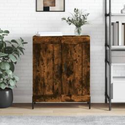 Berkfield Home Sideboard Smoked Oak 69.5x34x90 cm Engineered Wood in Brown - thumbnail 1