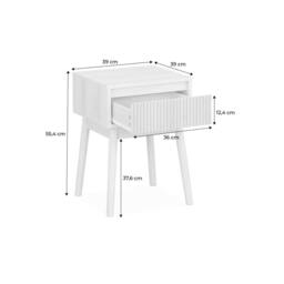sweeek Wood Decor 1 Drawer Bedside Table (set Of 2) in Dark Brown - thumbnail 6