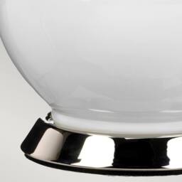 Netlighting Isla Table Lamp with Round Tapered Shade Polished Nickel White Teal - thumbnail 4
