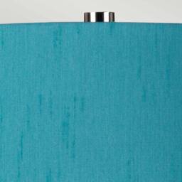 Netlighting Isla Table Lamp with Round Tapered Shade Polished Nickel White Teal - thumbnail 2