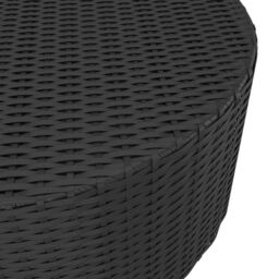 Berkfield Home Tea Table Black 68x68x30 cm Poly Rattan - Size: 68 x 68 x 30 cm - thumbnail 3