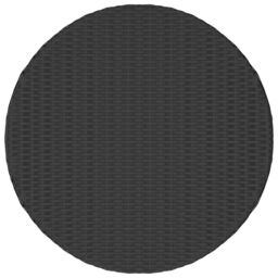 Berkfield Home Tea Table Black 68x68x30 cm Poly Rattan - Size: 68 x 68 x 30 cm - thumbnail 2