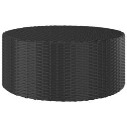 Berkfield Home Tea Table Black 68x68x30 cm Poly Rattan - Size: 68 x 68 x 30 cm - thumbnail 1