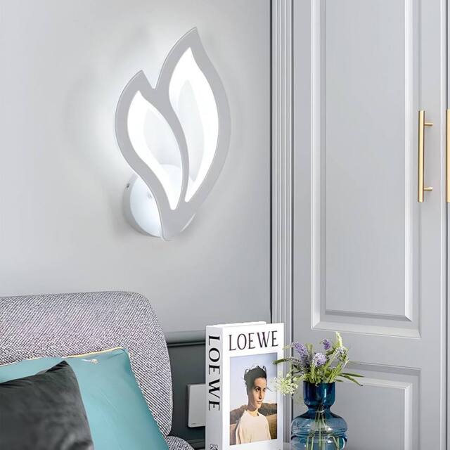 Goeco Wall Light LED Indoor Modern, 13W, Flower-Shaped LED Wall Lamp, 6500K in White - image 1