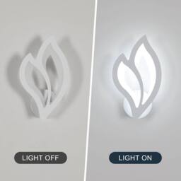 Goeco Wall Light LED Indoor Modern, 13W, Flower-Shaped LED Wall Lamp, 6500K in White - thumbnail 8