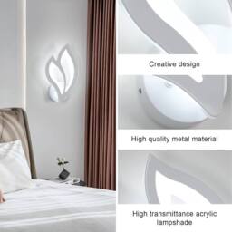 Goeco Wall Light LED Indoor Modern, 13W, Flower-Shaped LED Wall Lamp, 6500K in White - thumbnail 7