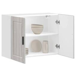 Berkfield Home Kitchen Wall Cabinet Porto Grey Sonoma Engineered Wood - thumbnail 2