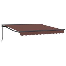 Berkfield Home Retractable Awning Manual Brown 300x250 cm Polyester - thumbnail 3