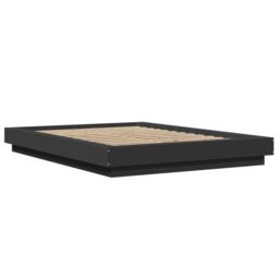 Berkfield Home Bed Frame with LED Lights without Mattress Black 120x190cm - Size: 120x190 cm - thumbnail 3