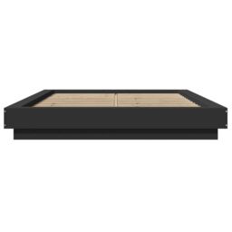 Berkfield Home Bed Frame with LED Lights without Mattress Black 120x190cm - Size: 120x190 cm - thumbnail 5