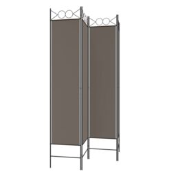 Berkfield Home 4-Panel Room Divider Anthracite 160x200 cm Fabric in Black - thumbnail 4