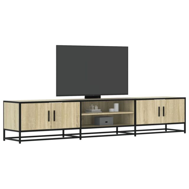 Berkfield Home TV Cabinet Sonoma Oak 210x35x41 cm Engineered Wood in Brown - Size: 210 x 35 x 41 cm - image 1