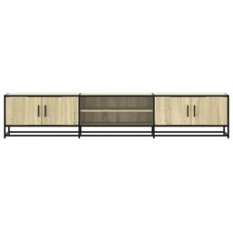Berkfield Home TV Cabinet Sonoma Oak 210x35x41 cm Engineered Wood in Brown - Size: 210 x 35 x 41 cm - thumbnail 4