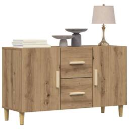 Berkfield Home Sideboard Artisan Oak 100x36x60 cm Engineered Wood in Brown - Size: 100 x 36 x 60 cm - thumbnail 1