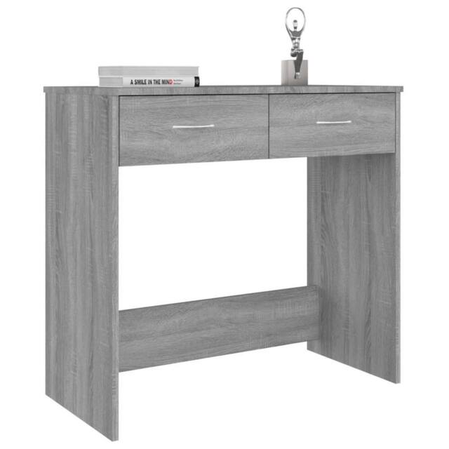 Berkfield Home Elegant Desk Grey Sonoma 80x40x75 cm Engineered Wood - Size: 80 x 40 x 75 cm - image 1