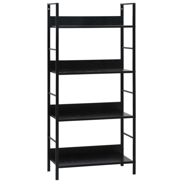 Berkfield Home 4-Layer Book Shelf Black 60x27.6x124.5 cm Engineered Wood - image 1
