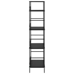 Berkfield Home 4-Layer Book Shelf Black 60x27.6x124.5 cm Engineered Wood - thumbnail 4