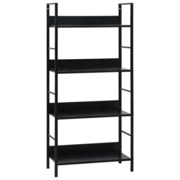 Berkfield Home 4-Layer Book Shelf Black 60x27.6x124.5 cm Engineered Wood - thumbnail 1