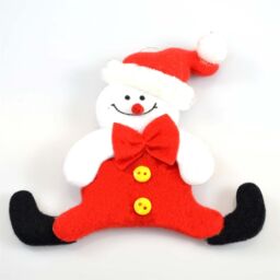 Shatchi 3 Handmade Novelty Christmas Tree Hanging Xmas Home Decor Stocking Fillers Santa Snowman Reindeer Teddy - thumbnail 4