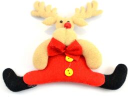 Shatchi 3 Handmade Novelty Christmas Tree Hanging Xmas Home Decor Stocking Fillers Santa Snowman Reindeer Teddy - thumbnail 3