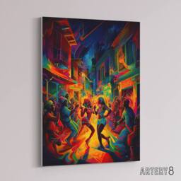 "Artery8 Reggaeton Music Urban Street Dance Canvas Wall Art Print - Size: W18"" x H24""" - thumbnail 2