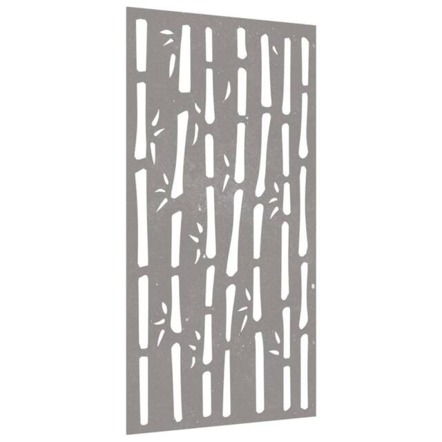 Berkfield Home Garden Wall Decoration 105x55 cm Corten Steel Bamboo Design in Brown - image 1
